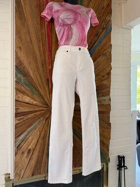 Burberry Brit Stretchfield mid waist hite straight leg jeans Sz 27